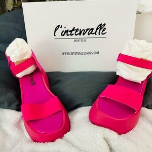 L'intervalle Pink Platform Sandals